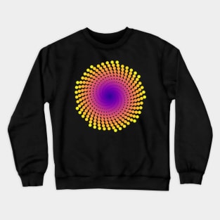 Whirlpool Spiral | Light Sunset Yellow Red Blue Crewneck Sweatshirt